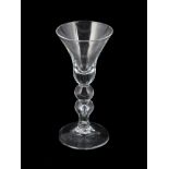 A BALUSTER WINE GLASS