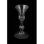 A BALUSTER WINE GLASS