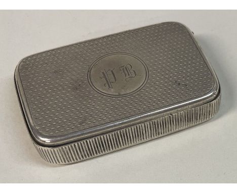 A quality engine turned silver vesta case. By Henry William Dee. Approx. 52 grams. Est. £100 - £150.