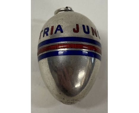 A rare Victorian silver and enamelled thimble case. London 1868. Approx. 55 grams. Est. £300 - £500.