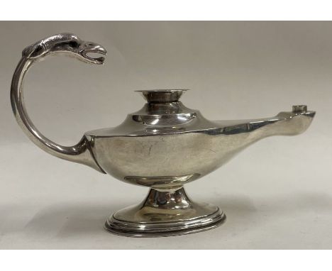 An unusual Scottish silver Aladdin's lamp. Approx. 120 grams. Est. £40 - £60.