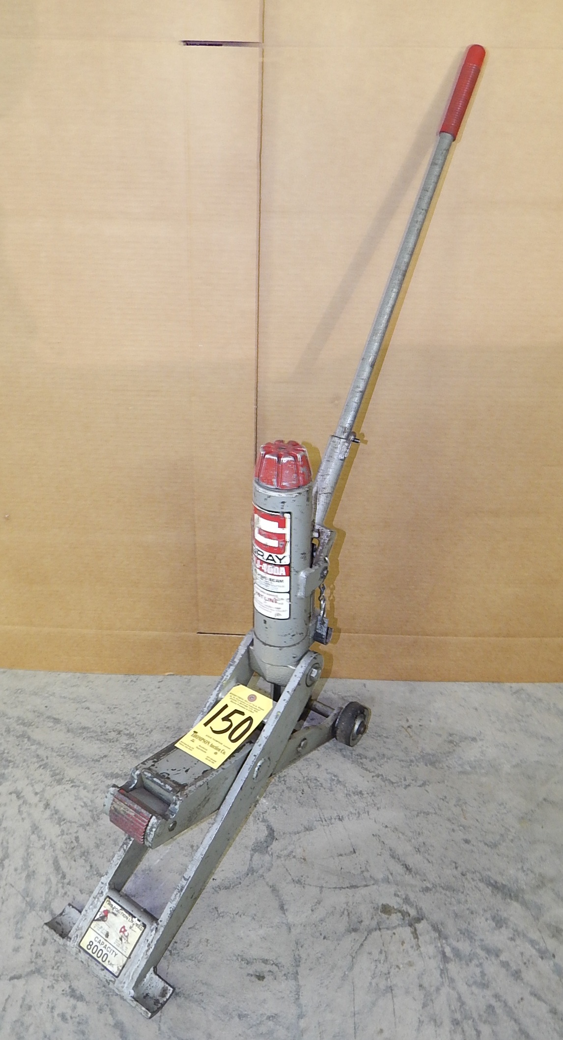 Gray HandOperated Hydraulic Forklift Jack, 8,000 lb. cap.