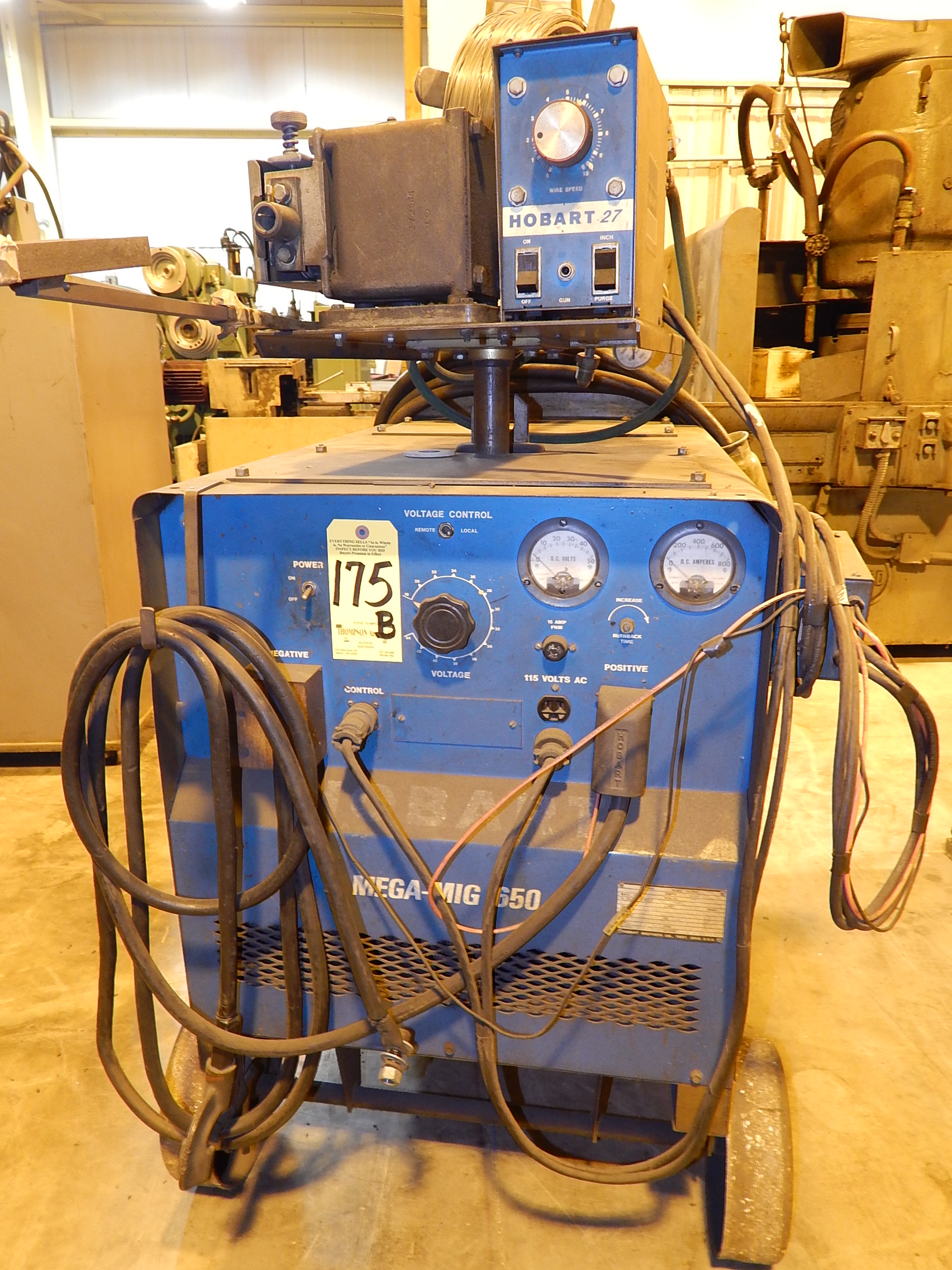 Hobart Mega Mig 650 Mig Welder Sn 77ws12994 With Hobart 27 Wire