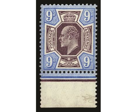 1902-10 De la Rue 9d slate-purple and ultramarine on chalky paper (SG 251a), u/m, RPS cert (2003) 