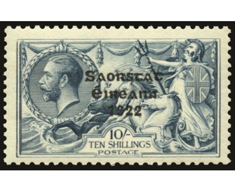 1925-28 10s dull grey-blue with type 5 (wide date) overprint, variety Circumflex accent over 'a' (SG 88a), fresh and fine u/m