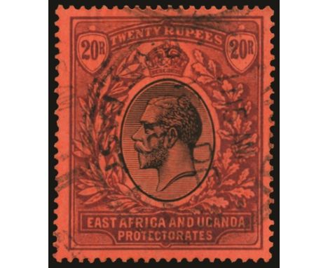 1912-21 watermark MCA, 20r black and purple/red (SG 59), fine used by light Nairobi cds for 18 DE 18, scarce, RPS cert (2001)