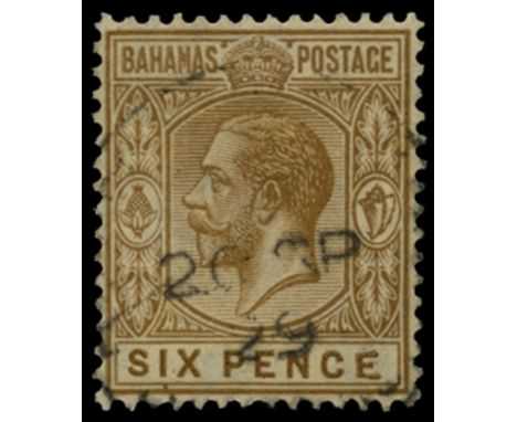 1921-37 6d bistre-brown, variety 'malformed "E"' (SG 122a), fine used by light cds for 20 SP 29 which leaves variety clearly 