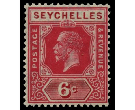 1921-32 6c carmine, variety watermark inverted (SG 104w), exceptionally fresh u/m and very scarce thus, RPS cert (2011) 