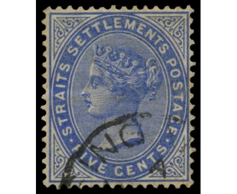 1883 (July)-91 5c blue, watermark crown CA, variety watermark inverted (SG 65w), some light perf toning but lightly used by p