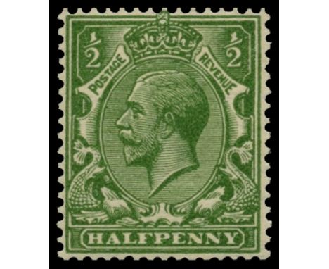 1924-26 ½d green, watermark block cypher sideways inverted (SG 418Wi), fresh u/m and very scarce, RPS cert (2003) 