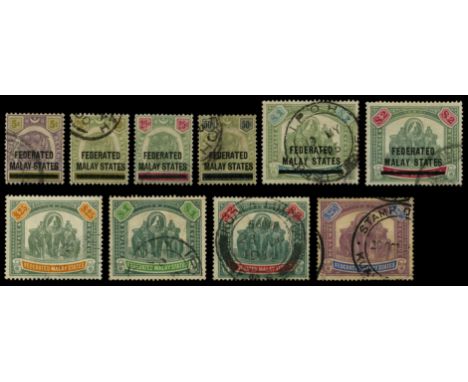 Used balance on 'New Ideal' album page and stockcard, better items including 1900 opt on Negri Sembilan 1c to 50c, some washe