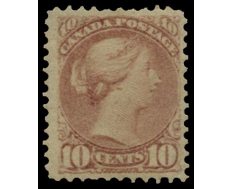 1873-79 Montreal printings on medium to stout paper, 10c very pale lilac-magenta, perf 11½x12 (SG 99), a few shortish perfs b