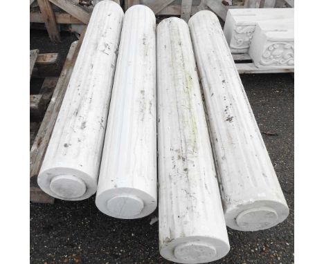 A set of four marble architectural columns, 143cm