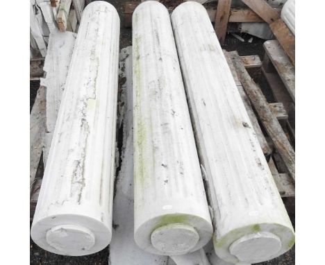 Three marble architectural columns, 143cm