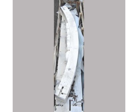 A carved marble architectural arche, together with two columns, longest 271cm22cm