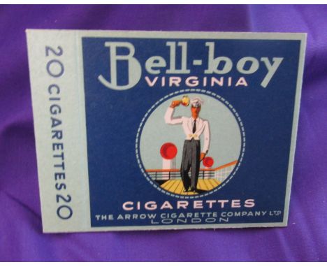 Bell-Boy Virgina cigarette box, manufacture The Arrow Cigarette Company Ltd, excellent condition