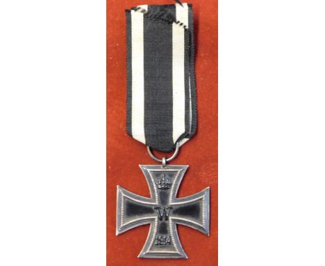 German WWI Iron Cross 2nd class (Eisernes Kreuz 2. Klasse, or EKII), with maker 'O' on the suspension ring, with magnetic cor