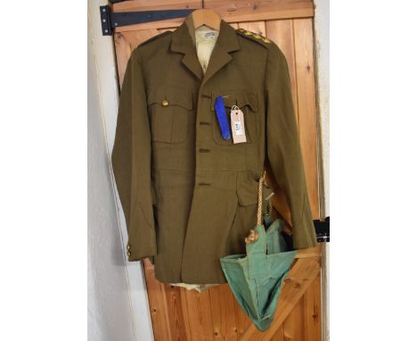 British WWII King’s Own Royal Norfolk Yeomanry / Artillery Officers No.2 Uniform including Jacket, trousers, peaked cap (with