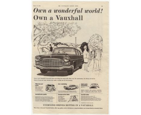Vauxhall Cresta 1961-full page advertisement -'Own a Wonderful Word-Own a Vauxhall-10" x 14"