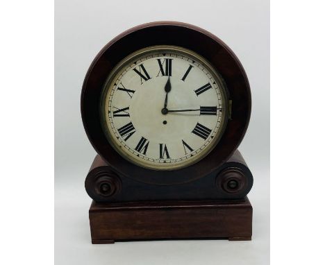 A Victorian mahogany mantle clock 