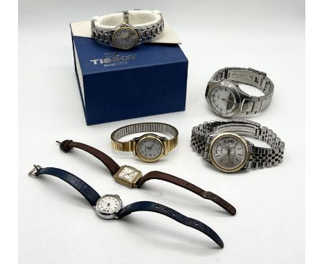 A small collection of various watches including Tissot, Casio, Roamer etc.