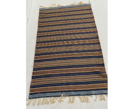 A vintage hand woven Norwegian blanket/rug circa 1920 with traditional design- overall size 230cm x 123cm