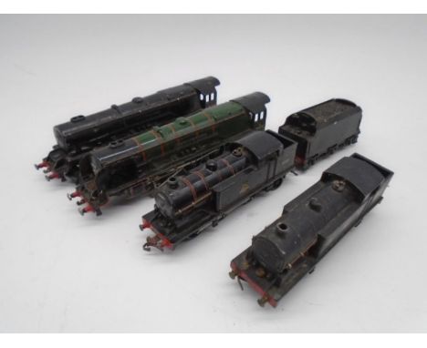 A collection of four model railway OO gauge steam locomotives including a Hornby Dublo "Duchess of Montrose" (46232), LMS bla