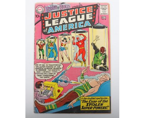 Vintage The Brave and the Bold Justice League of America Silver Age DC Comic No 30 July  1960,1st appearance of Amazo and Pro