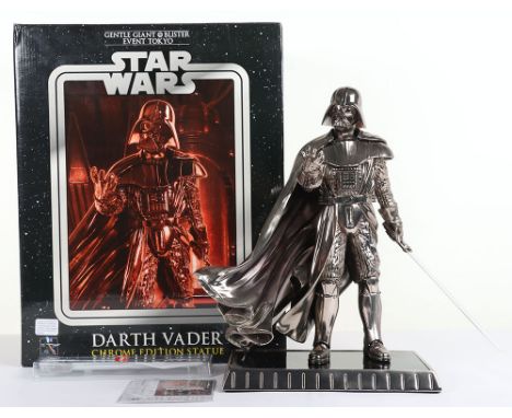 Star Wars Gentle Giant Darth Vader Chrome Edition Statue, @ Blister Event Tokyo, Limited Edition Number 1056/2500, in excelle