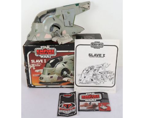 Boxed Vintage Palitoy Star Wars The Empire Strikes Back Slave I Boba Fett’s Spaceship, complete with canopy, cargo ramp, Han 