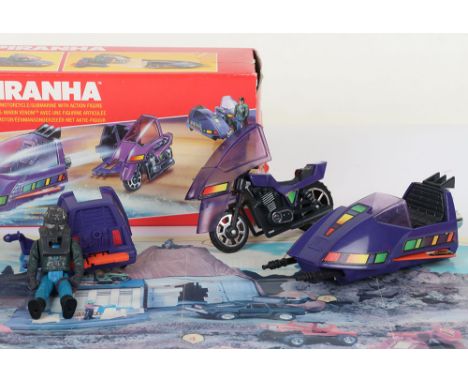Kenner Mask Piranha Venom Motorcycle/Submarine, complete with action figure Sky Rax and mask, in good original condition, ins