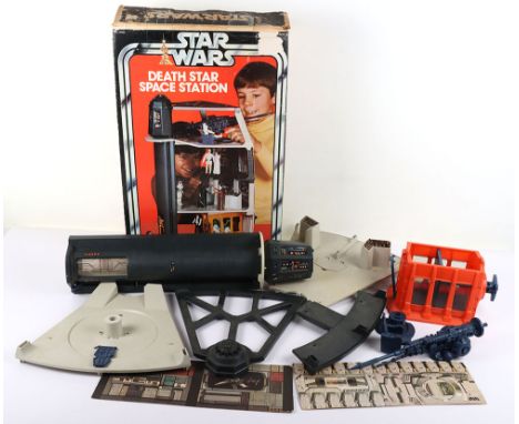 Vintage Kenner Star Wars Death Star Space Station No. 38050, appears complete, decals added, in good used original condition,