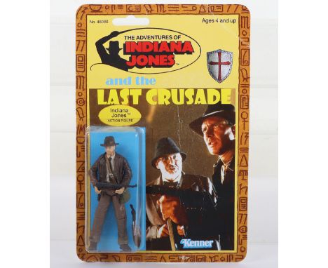 Kenner The Adventures of Indiana Jones Last Crusade Indiana Jones Carded Figure, 3 ¾ inches mint, punched card is a code 3 co