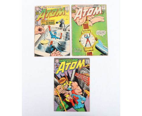 The Atom Vintage Silver Age DC Comic No 2, Sept 1962 12c cover price (9d UK stamp) VG-, No 3 Nov 1962 12c cover price (9d UK 