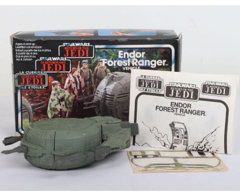 Vintage Boxed Palitoy Star Wars Return of The Jedi Tri Logo Endor Forest Ranger Vehicle (made in Spain) in very good used ori