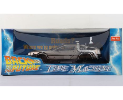 Sun Star Back To The Future II Delorean Time Machine, 1:18 scale, item no 2710, in mint boxed condition.