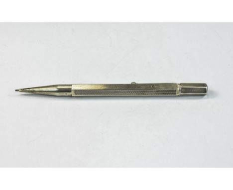 J M & Co. Silver Cased Propelling Pencil, Fully Hallmarked circa. 1920's, Good Condition And Working Order