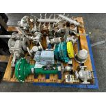 (KB) Pallet of Valves, Fisher 1" Stainless, AT 1-1/2" SS, AT 2" SS, Flowserve 2" SS, Fisher YD Actua
