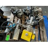 (KB) Pallet of Valves, JT 1-1/2" Stainless, Durco 2" Stainless, Opsis, & More