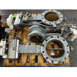 (KB) Pallet of (2) Flowserve 10" Steel Butterfly Valves, (1) Flowserve 6" Steel Butterfly Valve