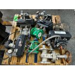 (KB) Pallet of Valves, SMC 3" Stainless Gate Valve, Durco 2" Steel w/ Actuators, Lined, Durco 2" Sta