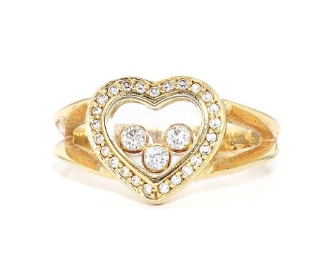  Chopard Ring, Happy Diamonds  Material: 750 Gold Diamanten: Brillanten Maße: Ringkopf 11,4 x 12,5 mm Größe: 53, 16,9 mm Gesa