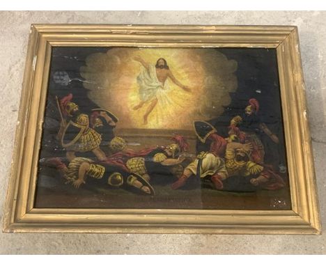After James Bateman, The Resurrection, coloured print (?), paper label verso, (23 x 34cm)