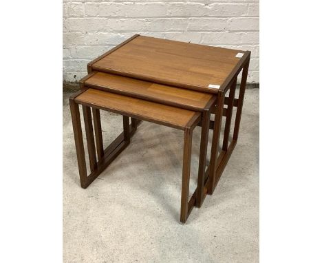 G-Plan - A Vintage teak nest of three tables, circa 1970, H51cm, W56cm, D44cm