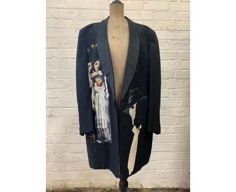 A Gentleman's vintage 1950's after six by Rudofker Wepman's, Grandrapids Michigan, dinner jacket, later painted with 1980's P