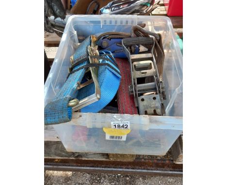 A huge box of ratchet straps, COLLECT ONLY.