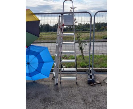 A seven tread aluminium 'Clima' step ladder, COLLECT ONLY.