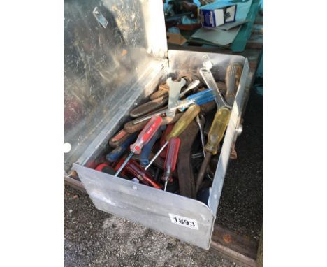 A locking tool box full of tools and as socket set, COLLECT ONLY.