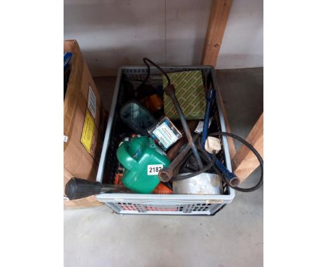 A box of car accessories etc.