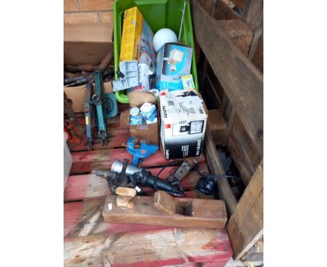 A large lot of new LED bulbs, lamps, vintage tools etc., COLLECT ONLY.